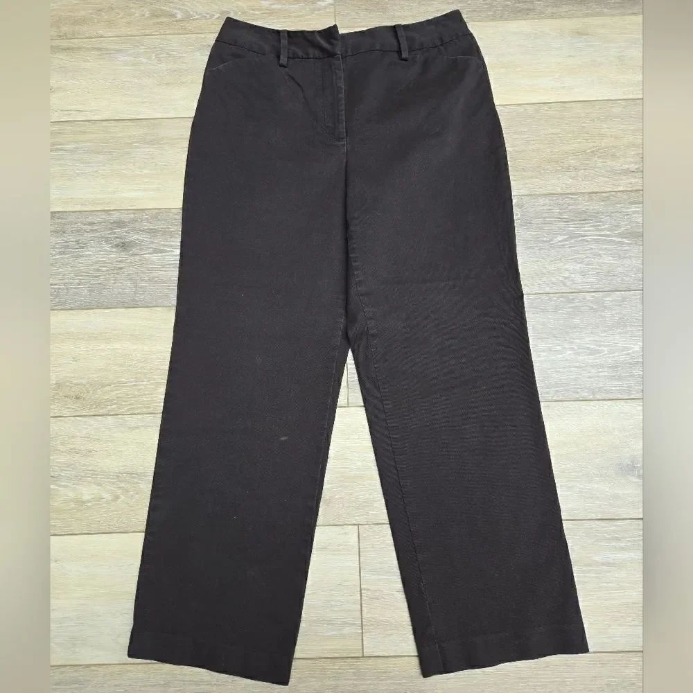 Talbots stretch chino pants black cropped  size 6 vintage 98% cotton
